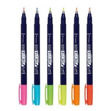 Tombow Fudenosuke Brush Pen - neon - tvrdost 1 HARD