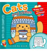 Omalovánky pro děti - Kočky a kafé (Cats and coffe)