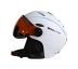 Lyžařská helma se štítem bílá M (55-58cm) 1 ks bílá