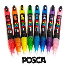 Posca PC-3M popisovač sada 8 barev s glitry + dárek