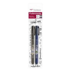 Tombow Fudenosuke Brush Pen - sada 2 ks