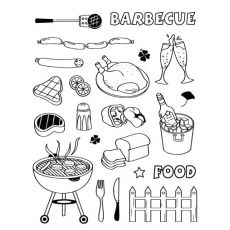 Silikonová gelová razítka - Barbecue