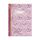 Nedatovaný diář Velveteen o velikosti 13,7 x 19, 7 cm květinový růžový