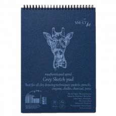Skicák SMLT Art Grey Sketch Pad (šedý) gramáž 180 gsm, 30listů, kroužková vazba