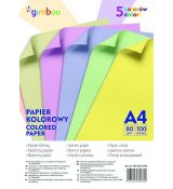 Sada pastelových barevných papírů A4, 100 listů