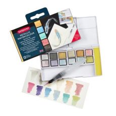 Metalické akvarelové barvy Derwent Metallic Paint Pan Set