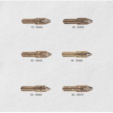 William Mitchell Scroll Nibs - perka s dvojitým ostřím