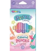 Pastelky Colorino Pastel colours - půlené 12 pastelek/24 barev