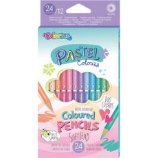 Pastelky Colorino Pastel colours - půlené 12 pastelek/24 barev