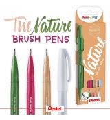 Pentel Brush Sign Pen "Touch" sady po 4 ks