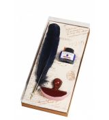 Kaligrafická sada Herbin Goose Quill Set s inkoustem Eclat de Saphir