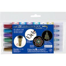 ZIG CLEAN COLOR DOT Metallic sada 6ks
