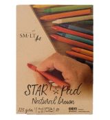 Skicák SMLT Art Start Pad Natural brown, gramáž 125 gsm, 20 listů, lepený