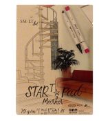 Skicák SMLT Art Start Pad Marker, gramáž 70 gsm, 20 listů, lepený