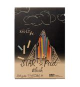 Skicák SMLT Art Start Pad Black, gramáž 120 gsm, 20 listů, lepený