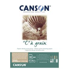 Skicák Canson "C" á grain okrový 30 listů, 250 gsm