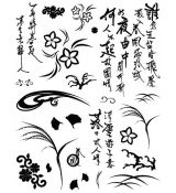 Silikonová gelová razítka - Čínské písmo a ornamenty