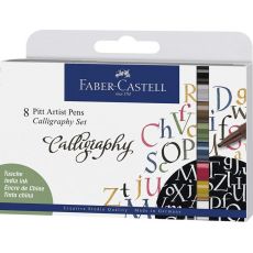 Faber Castell 8 Pitt Artist Pens Calligraphy Set