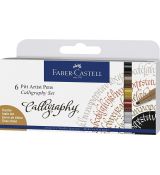 Faber Castell 6 Pitt Artist Pens Calligraphy Set