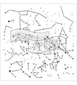Plastová šablona Souhvězdí 15x15 cm