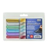 Marvy Opaque Brush - metalické fixy
