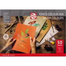 Skicák Royal Talens Toned Colour Mix - teplé barvy 50 listů, A4, 180 gsm