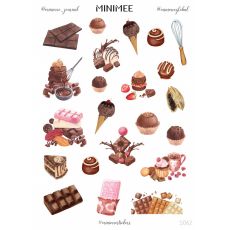 Samolepky MINIMEE journal - Čokoláda