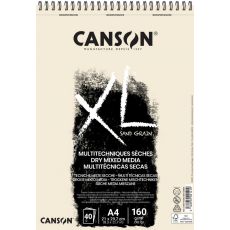 Skicák Canson XL Sand Grain Dry Mixed Media A4 (160g/m2, 40 archů)
