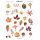 Samolepky MINIMEE journal - Podzimní listí a houby