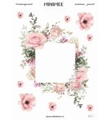 Samolepky MINIMEE journal - Velký rámeček růže
