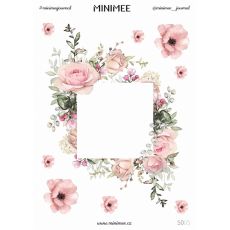 Samolepky MINIMEE journal - Velký rámeček růže