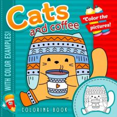 Omalovánky pro děti - Kočky a kafé (Cats and coffe)