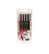 Kreslící pera Uni pin FINELINER DRAWING PEN - sada 5 ks vintage