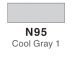 Umělecký a grafický fix Tombow ABT Dual Brush Pen - kusovky N95 Cool Gray 1