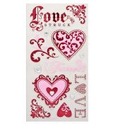 Samolepky s ornamenty a kamínky Love Forever