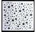Plastová šablona 13x13 cm Hvězdičky
