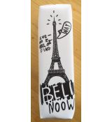 Pouzdro Eiffel Tower 20x6x4 cm Bílé s nápisy