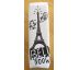 Pouzdro Eiffel Tower 20x6x4 cm Bílé s nápisy