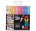 Posca akrylové fixy - sada 8 pastelových barev + dárek PC-1M